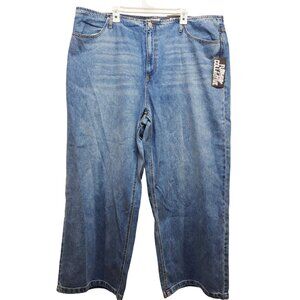 Wide Leg Mid Rise Blue Denim Jeans Size 22 Future Collective Womens Casual